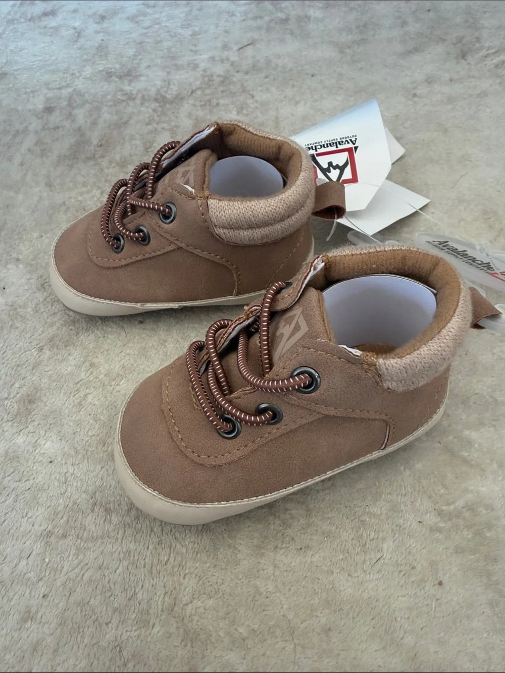 Avalanche Baby Brown Suede Lace-Up Walkers